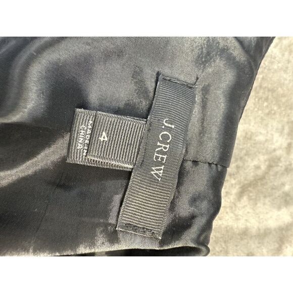 J. Crew Tweed LADY Jacket Blazer Wool Blend Blue Black Size 4 - Picture 10 of 12